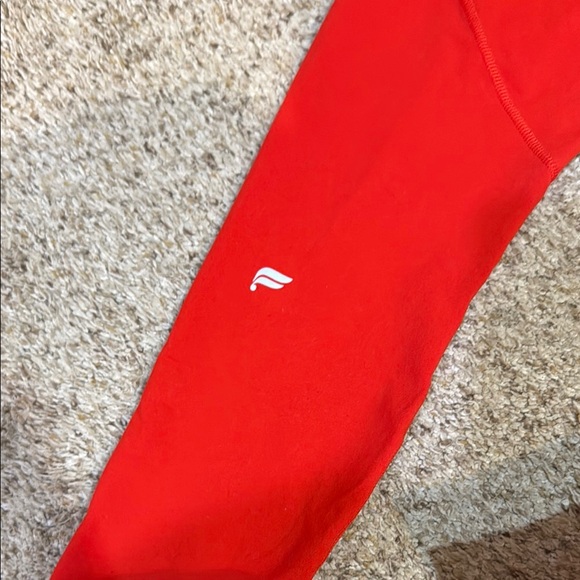 Fabletics Powerhold Red Leggings with Animal Print Detail - Picture 4 of 5